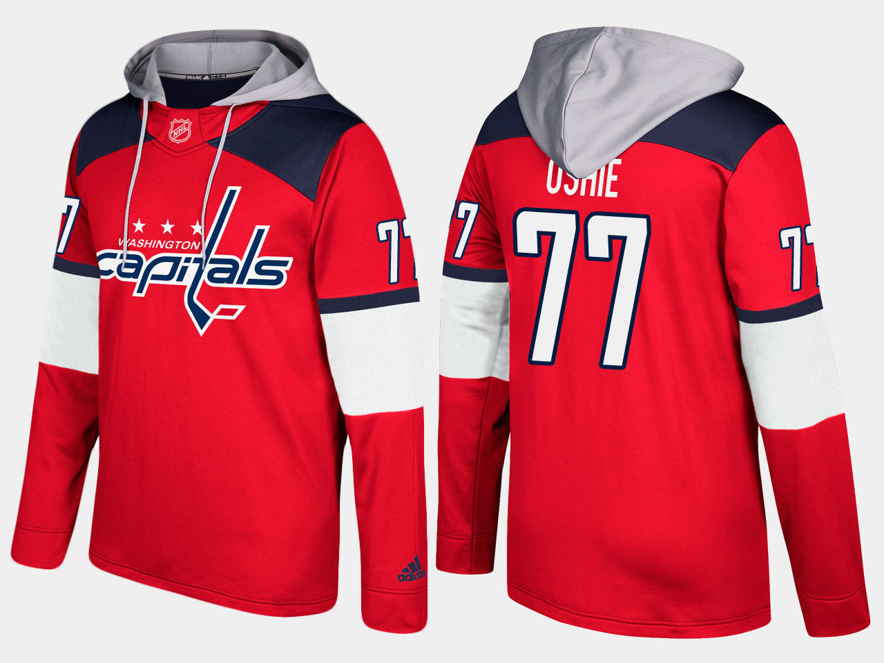 Men NHL Washington capitals 77 t.j. oshie red hoodie